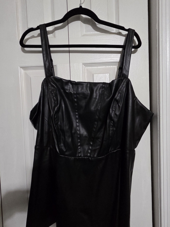 torrid Tops - torrid Black Faux Leather Top with Wide Straps